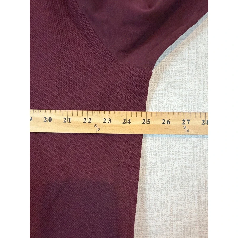 NWT Ted Baker Mens XXL Burgundy Waffle Knit Quarter Zip Pullover Sweater Golf